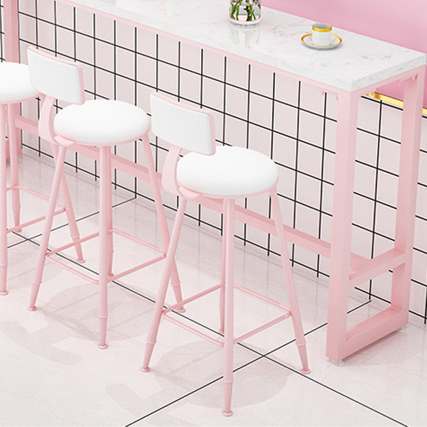 Moderne rosa Rechteck Gegenhöhe Pub Tisch Café Hode Footreest Pub Bar Table
