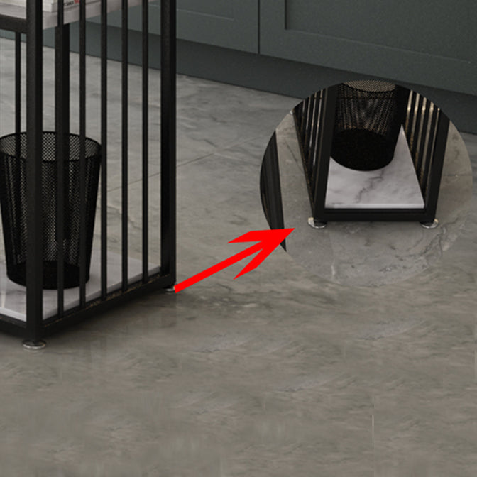 White Marble Kitchen Counter-height Pub Table Rectangle Bar Dining Table