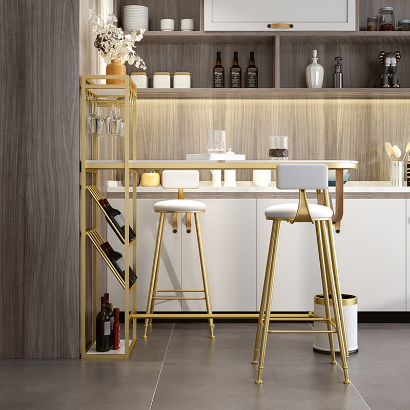 Indoor Wine Back Event and Cocktail Table Modern Marble Legs Bar Height Table