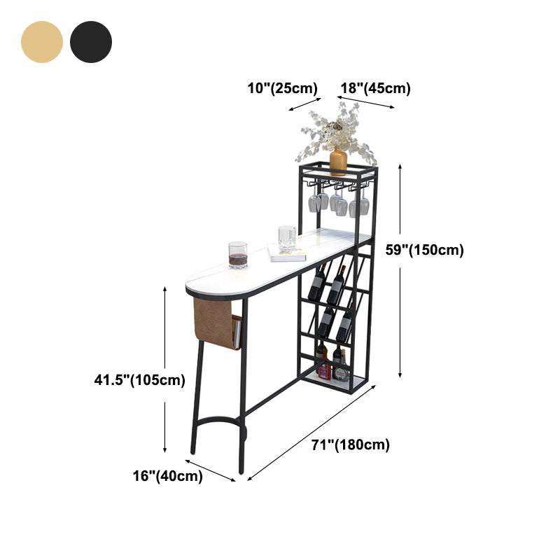 Indoor Wine Back Event and Cocktail Table Modern Marble Legs Bar Height Table