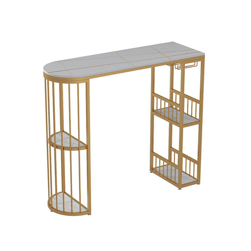 Modern Living Room Counter Height Table Storage Sled Bar Height Cocktail Table