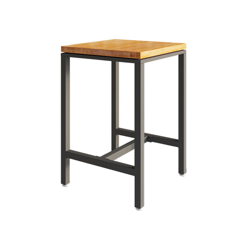 Wood Trestle Modern Bar Stool Table Natural Bistro Bar Height Cocktail Table