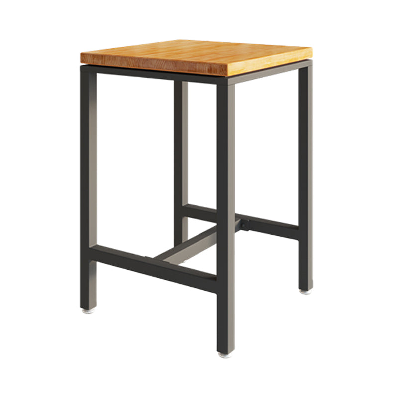 Wood Trestle Modern Bar Stool Table Natural Bistro Bar Height Cocktail Table