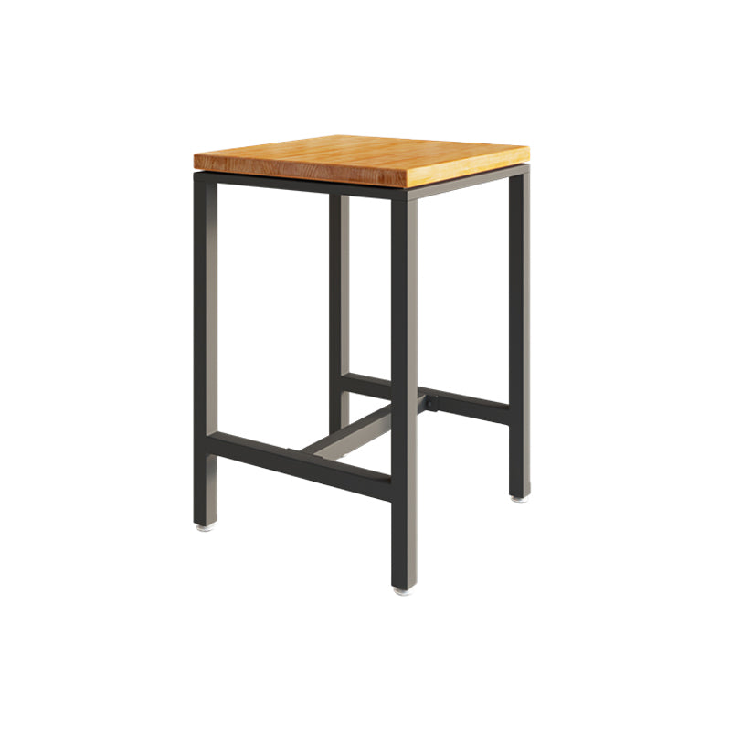 Wood Trestle Modern Bar Stool Table Natural Bistro Bar Height Cocktail Table