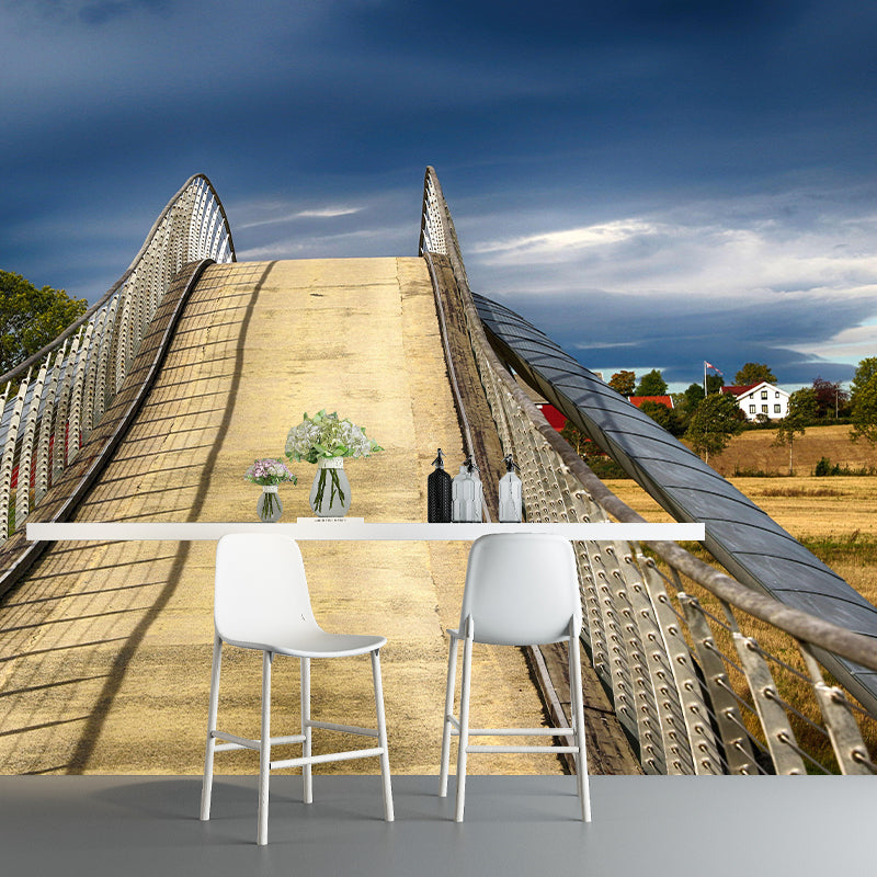 Bridge Mural Horizontal Photography Environment Friendly for Bedroom