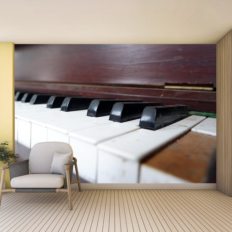 Piano Photography Mural Decorative Environment Friendly Wall Covering