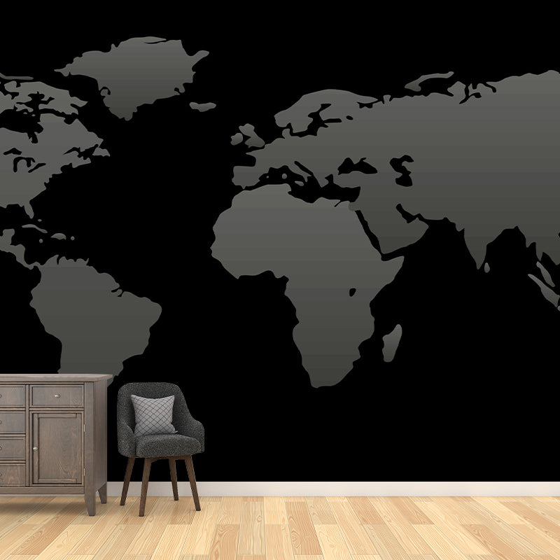 Map Illustration Mural Decorative Eco-friendly for Home Decor