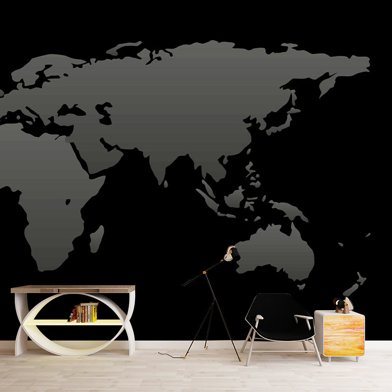 Map Illustration Mural Decorative Eco-friendly for Home Decor
