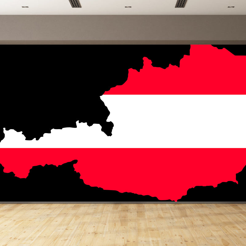 Horizontal Illustration Wall Mural Map Decorative Eco-friendly for Home Decor