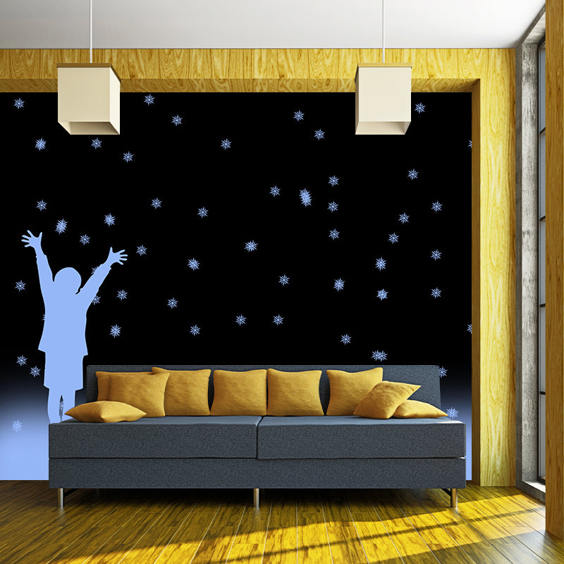 Cute Cartoon Horizontal Illustration Mural Decorative Eco-friendly for Room