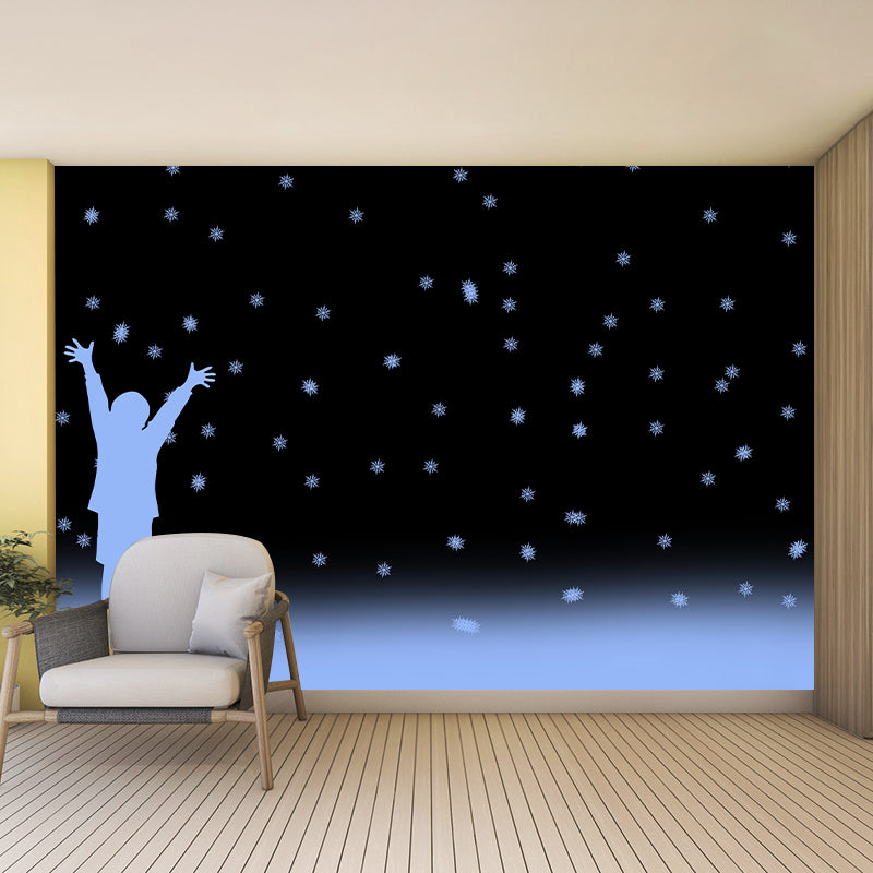 Cute Cartoon Horizontal Illustration Mural Decorative Eco-friendly for Room