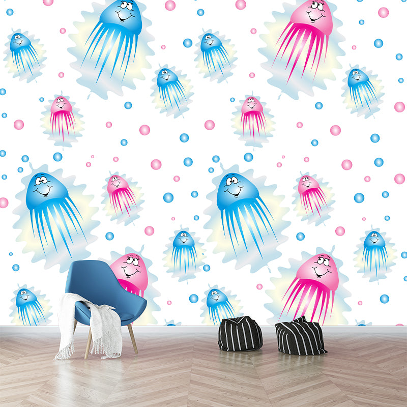 Bright Color Cartoon Illustration Wall Mural Decorative Eco-friendly for Room