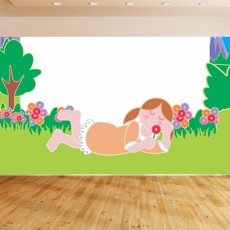 Pretty Cartoon Wall Mural Decorative Eco-friendly for Wall Decor