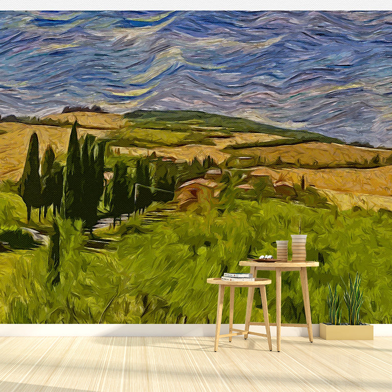 Horizontal Illustration Wall Mural Painting Decorative Eco-friendly for Home Decor