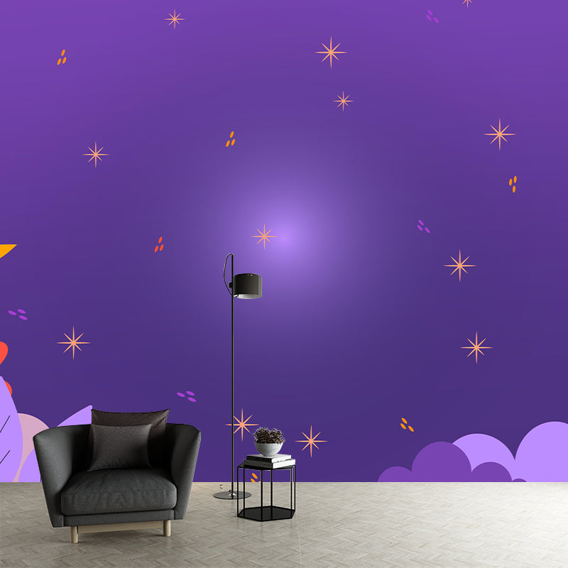 Bright Color Mural Tropical Plants Decorative Eco-friendly for Wall Decor