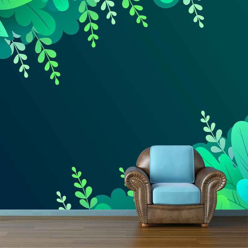 Bright Color Mural Tropical Plants Decorative Eco-friendly for Wall Decor