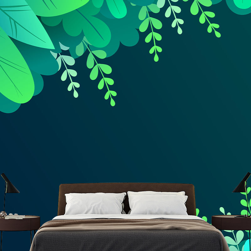 Bright Color Mural Tropical Plants Decorative Eco-friendly for Wall Decor