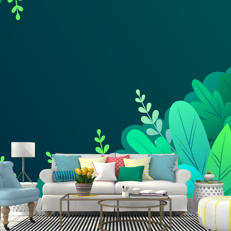 Bright Color Mural Tropical Plants Decorative Eco-friendly for Wall Decor