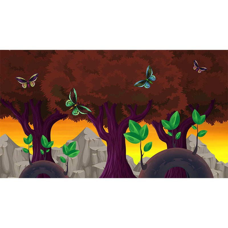 Eco-friendly Illustration Wall Mural Tropical plants Decorative for Wall Decor