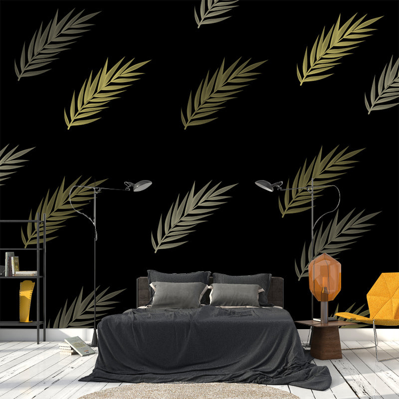 Horizontal Illustration Wall Mural Tropical plants Decorative Eco-friendly for Home Decor