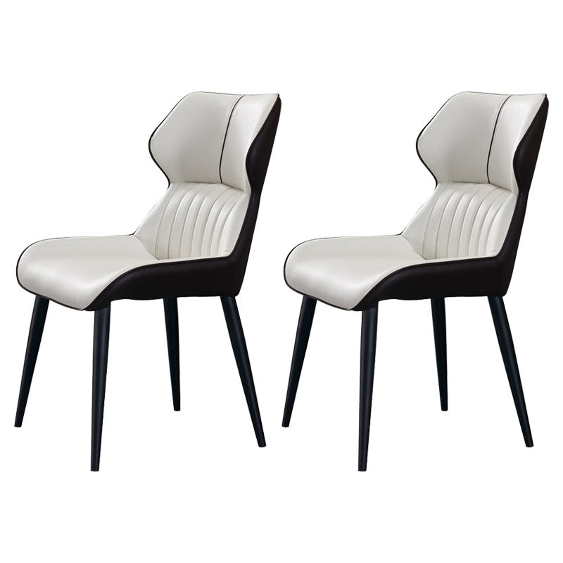 Sillones Parsons contemporáneos Sillas decorativas y de comedor curvas de cuero
