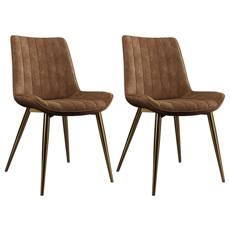 Sillas de comedor escandinavas de metal para interiores y exteriores Silla Parsons con patas de metal