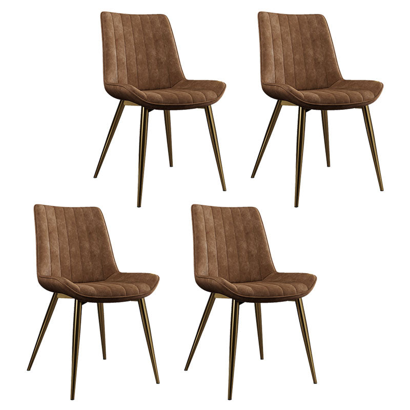 Sillas de comedor escandinavas de metal para interiores y exteriores Silla Parsons con patas de metal