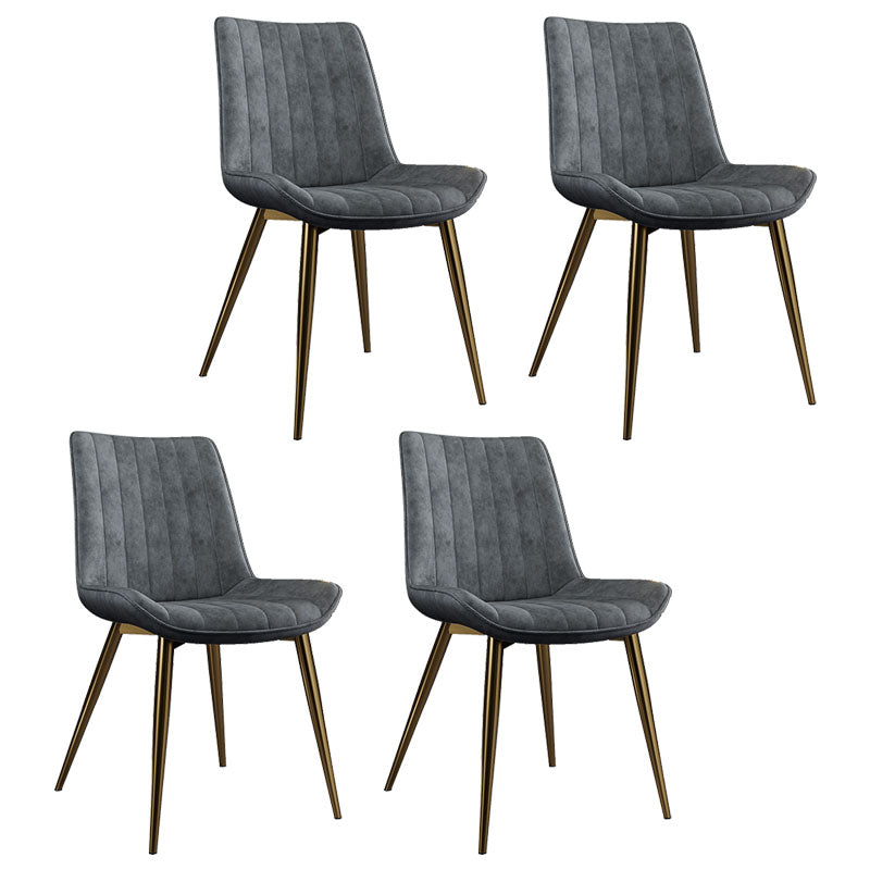 Sillas de comedor escandinavas de metal para interiores y exteriores Silla Parsons con patas de metal