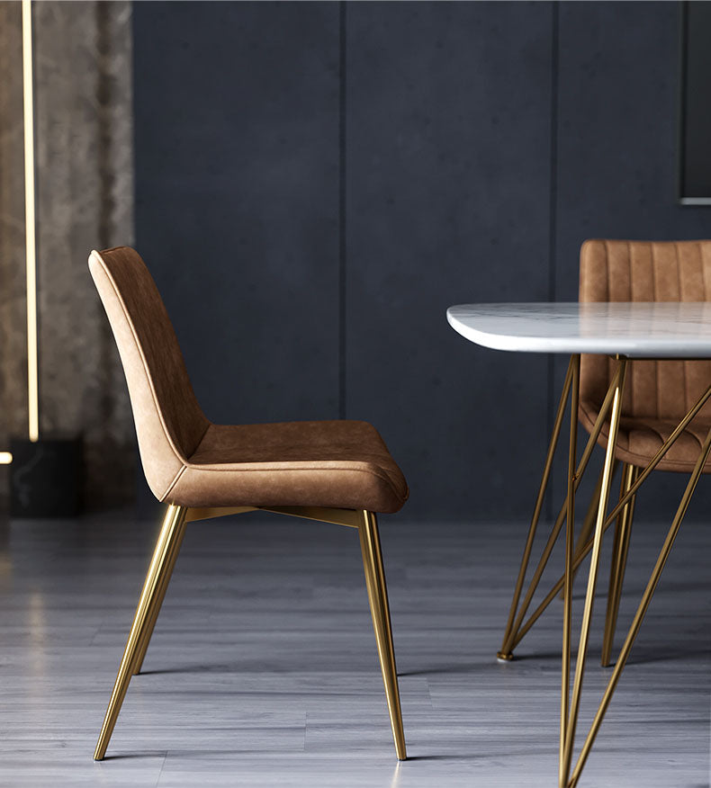 Sillas de comedor escandinavas de metal para interiores y exteriores Silla Parsons con patas de metal