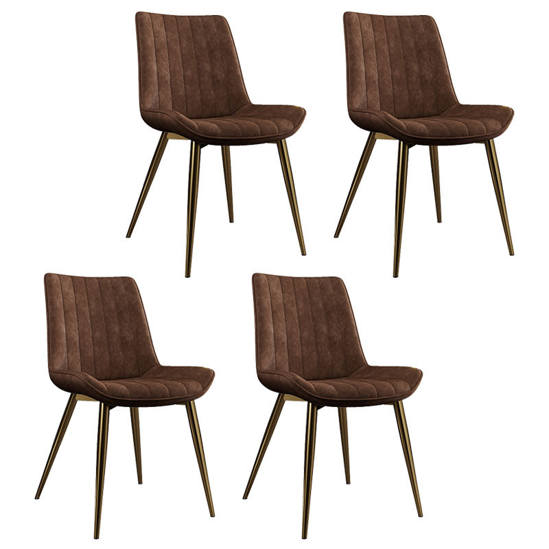 Sillas de comedor escandinavas de metal para interiores y exteriores Silla Parsons con patas de metal