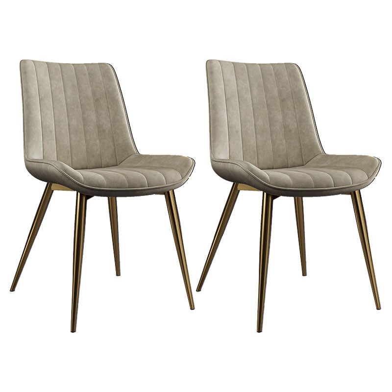 Sillas de comedor escandinavas de metal para interiores y exteriores Silla Parsons con patas de metal