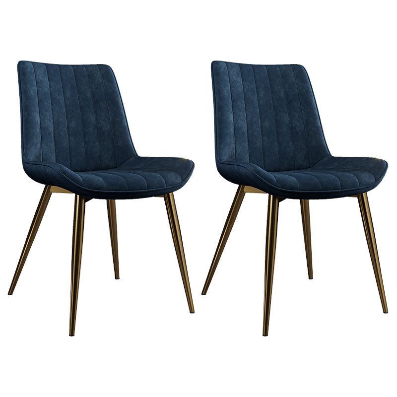 Sillas de comedor escandinavas de metal para interiores y exteriores Silla Parsons con patas de metal