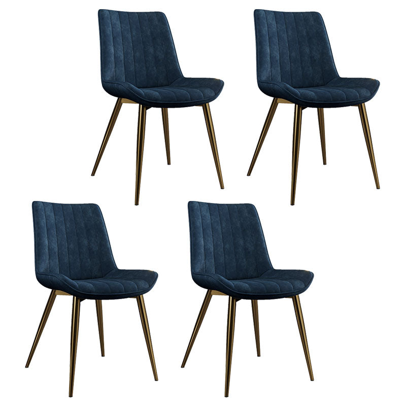 Sillas de comedor escandinavas de metal para interiores y exteriores Silla Parsons con patas de metal