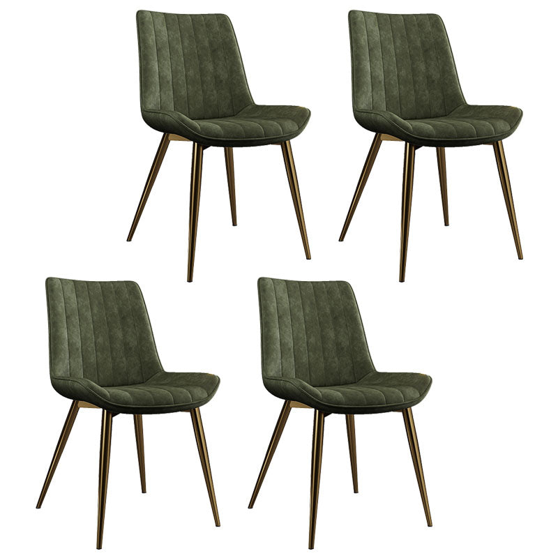 Sillas de comedor escandinavas de metal para interiores y exteriores Silla Parsons con patas de metal