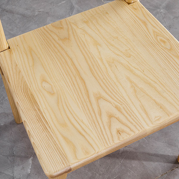 Silla sin brazos de comedor de madera moderna, silla de comedor con respaldo de escalera para cocina