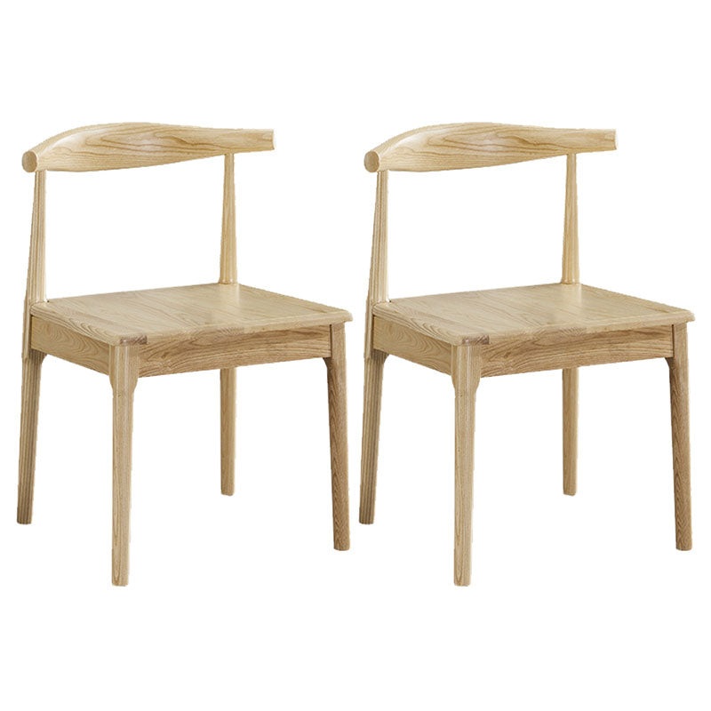 Silla sin brazos de comedor de madera moderna, silla de comedor con respaldo de escalera para cocina