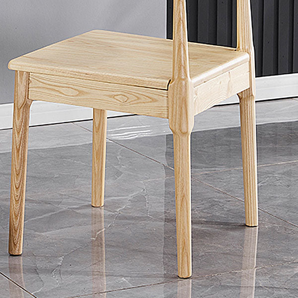 Silla sin brazos de comedor de madera moderna, silla de comedor con respaldo de escalera para cocina