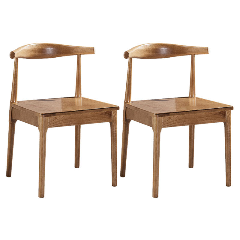 Silla sin brazos de comedor de madera moderna, silla de comedor con respaldo de escalera para cocina