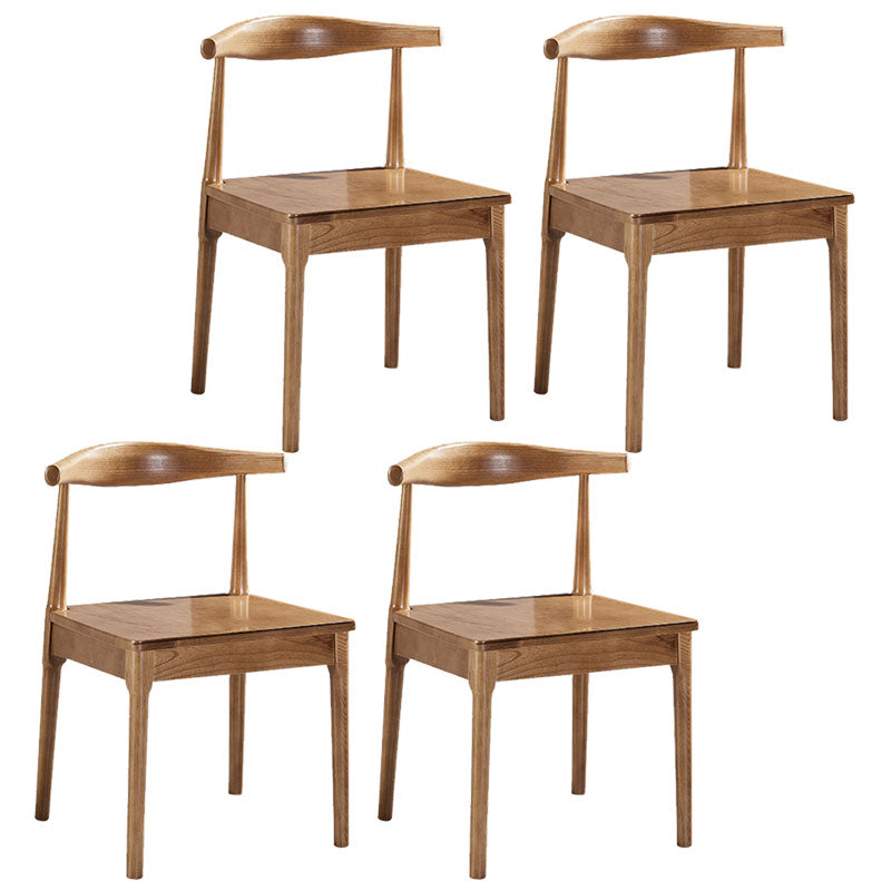 Silla sin brazos de comedor de madera moderna, silla de comedor con respaldo de escalera para cocina
