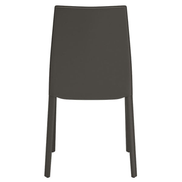 Silla de comedor curvada de cuero contemporánea Silla Parsons para Brasserie