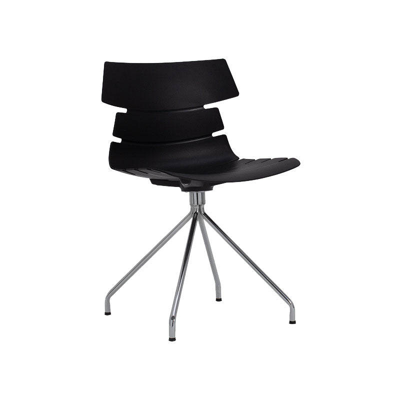 Chaise latérale en plastique contemporaine chaise de salle à manger à dossier solide pour restaurant