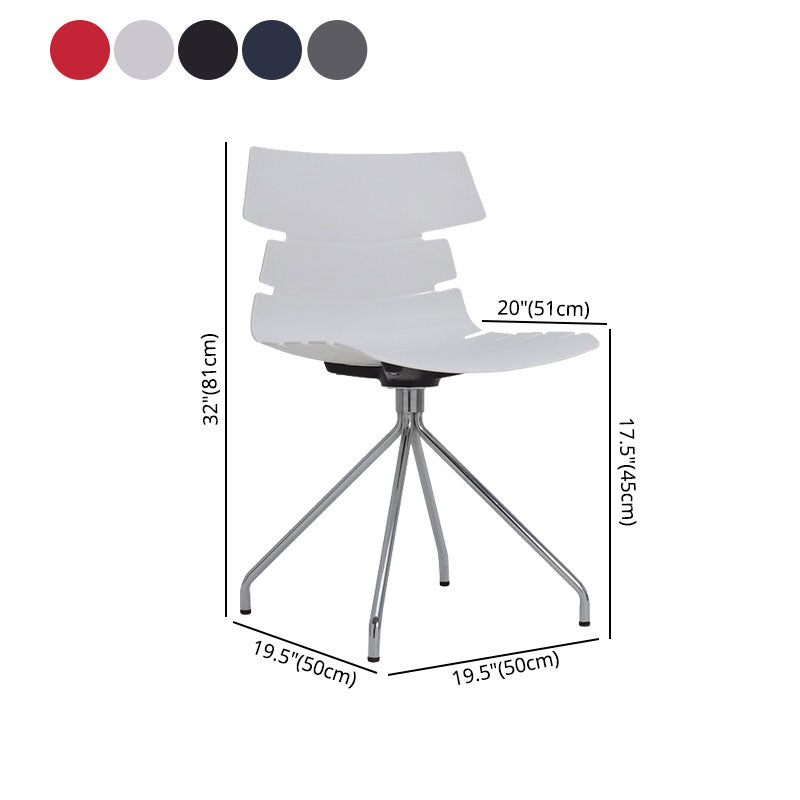 Silla lateral de plástico contemporánea Silla de comedor con respaldo sólido para restaurante