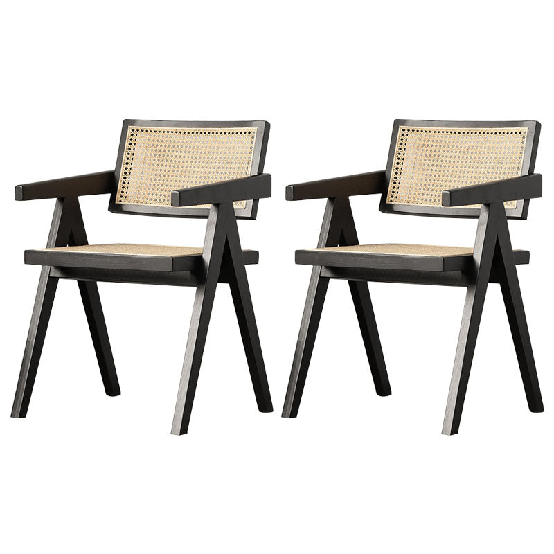 Sillas de comedor de madera maciza, silla con respaldo abierto para interior y exterior, para cocina