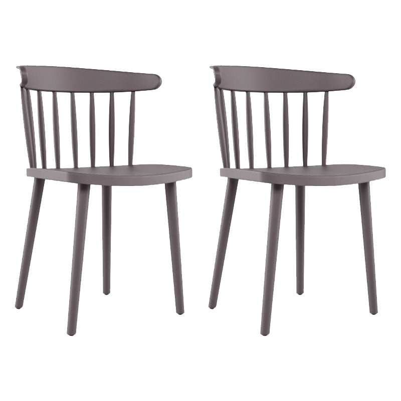 Sillas acrílicas modernas para interiores y exteriores Silla auxiliar de comedor Windsor
