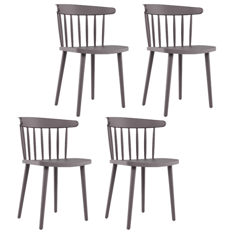Sillas acrílicas modernas para interiores y exteriores Silla auxiliar de comedor Windsor