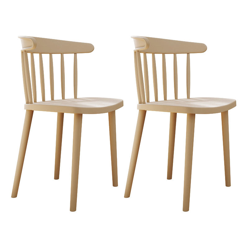 Sillas acrílicas modernas para interiores y exteriores Silla auxiliar de comedor Windsor