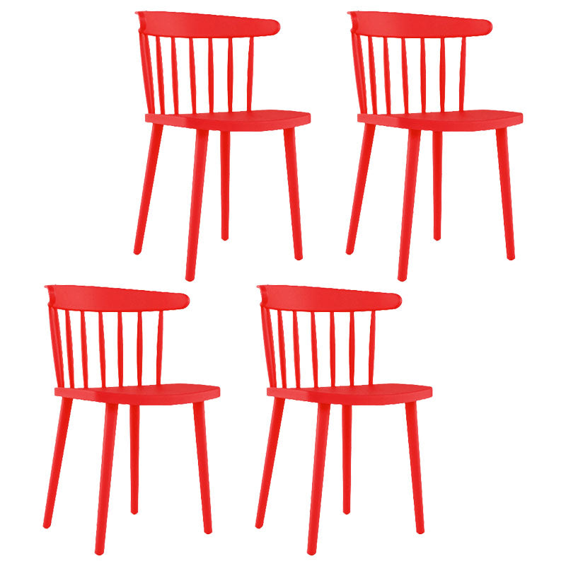 Sillas acrílicas modernas para interiores y exteriores Silla auxiliar de comedor Windsor