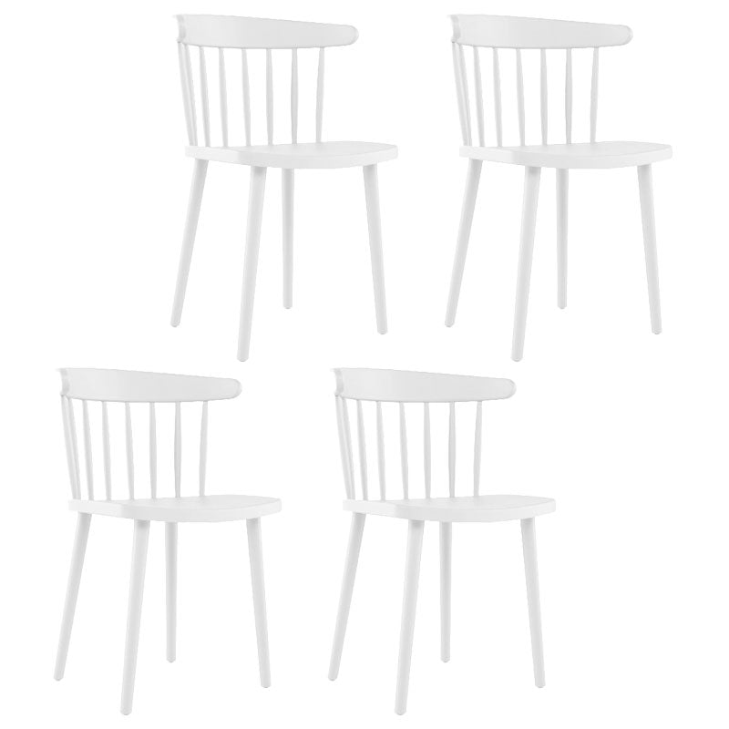 Sillas acrílicas modernas para interiores y exteriores Silla auxiliar de comedor Windsor
