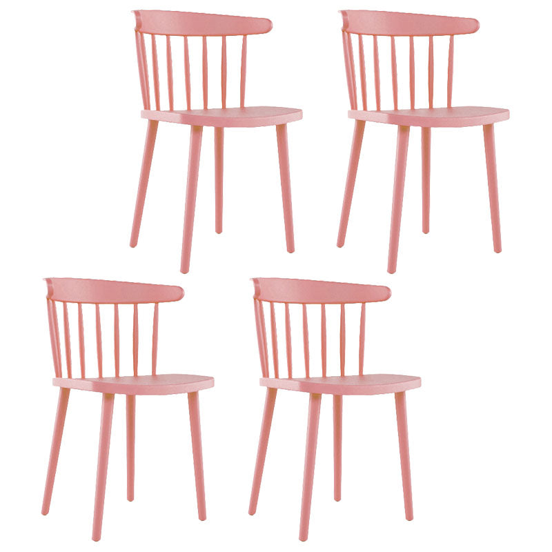 Sillas acrílicas modernas para interiores y exteriores Silla auxiliar de comedor Windsor
