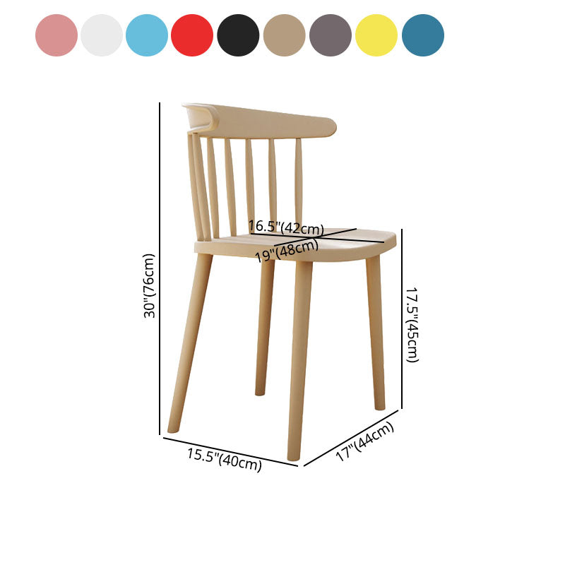 Sillas acrílicas modernas para interiores y exteriores Silla auxiliar de comedor Windsor